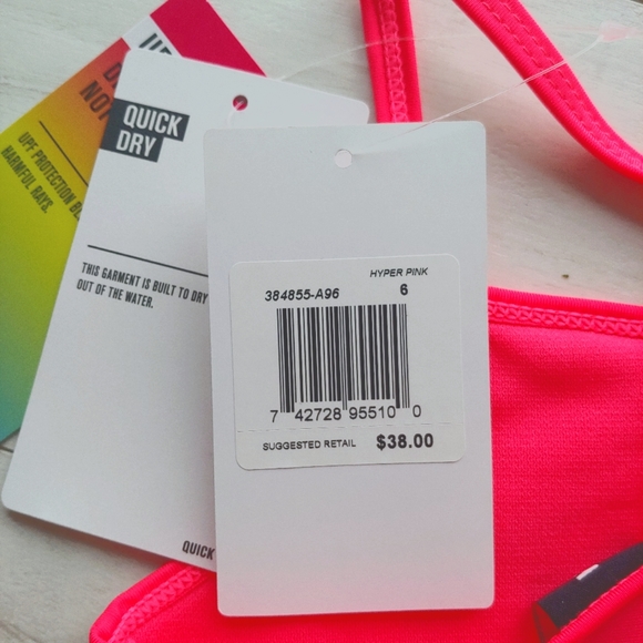 HURLEY Girl's Neon Pink Swimsuit NEW - Picture 6 of 7